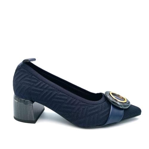 zapato plano de mujer de licra azul