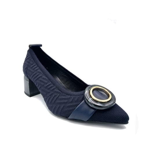 zapato plano de mujer de licra azul