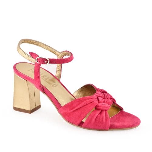 Sandalia de tacón cómoda para mujer rosa Paparazzo