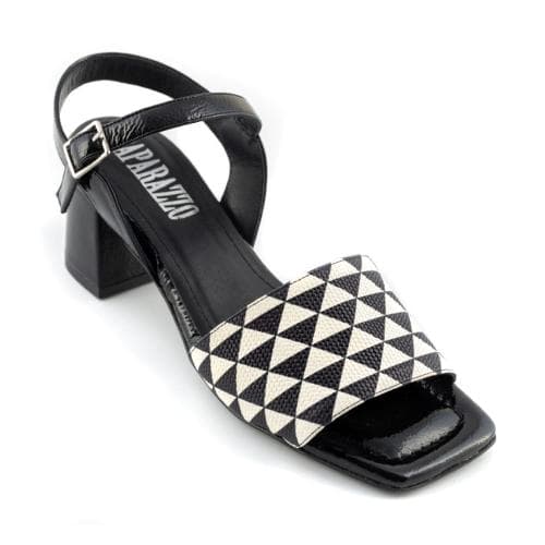 Sandalia mujer color negro, comprar online zapato tacón bajo