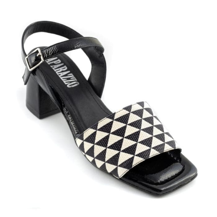 Sandalia mujer color negro, comprar online zapato tacón bajo