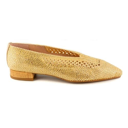 zapato rafia dorado, calzado señora zapatería Valladolid