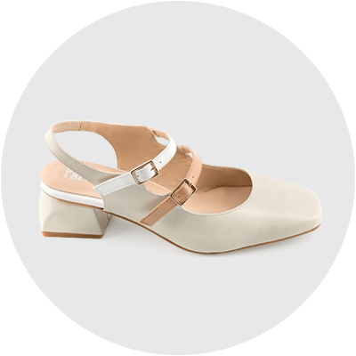 calzado destalonado blanco mujer, zapatería centro Valladolid